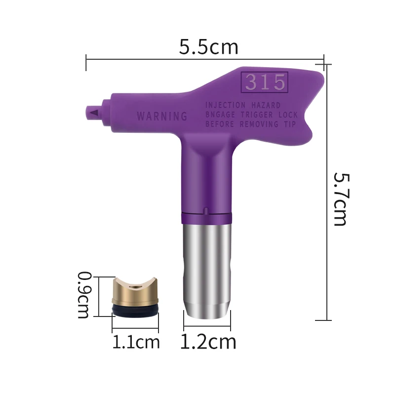 Imagem -05 - Airless Pistola de Pintura com Pólo de Extensão Alta Pressão Junta Giratória Ferramenta Acessória 3600 Psi 315 Ponta 30cm Conjunto