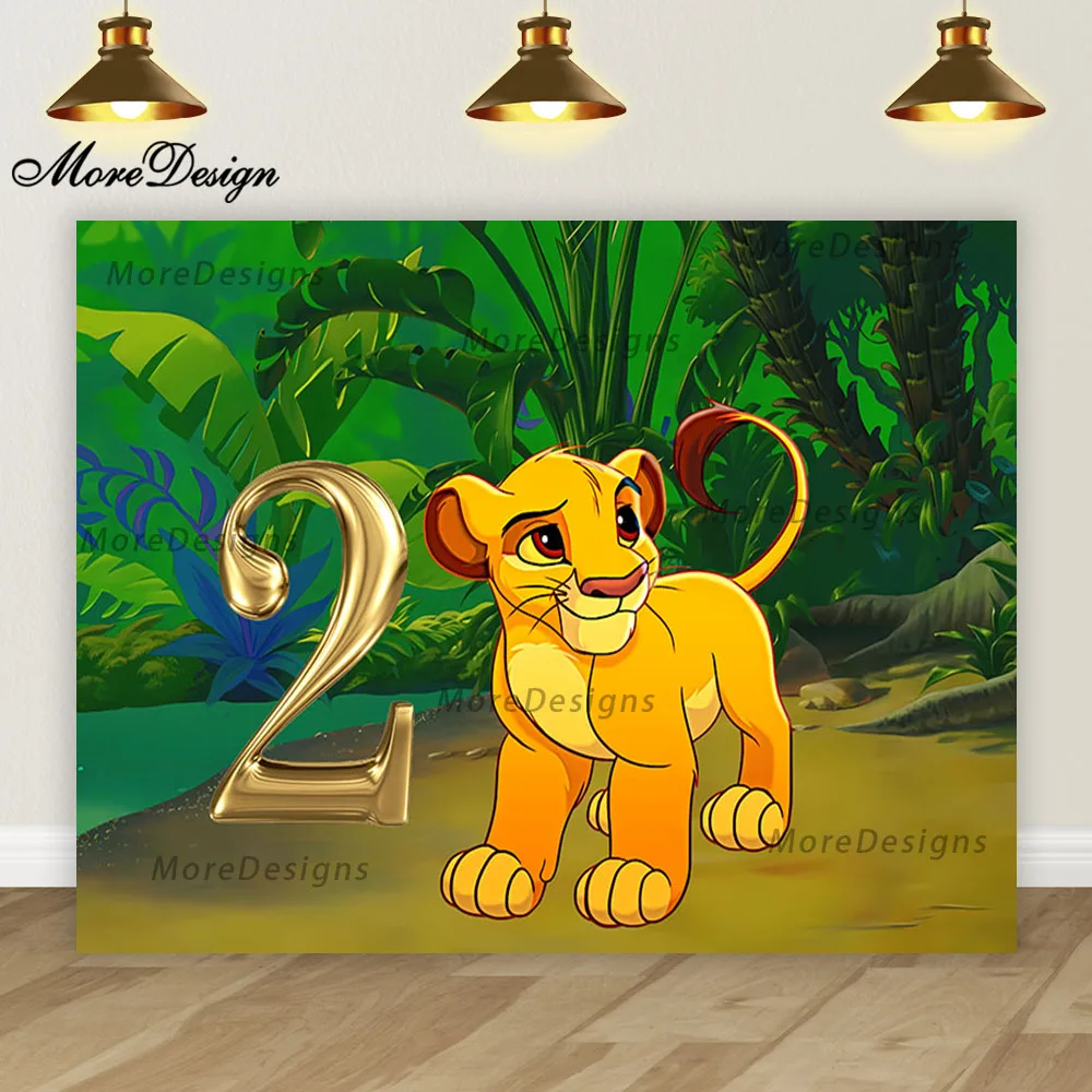 Disney Lion King Photo Backdrop Boys 1st Birthday Party Decoration Baby Shower Vinyl Polyester Photography Background