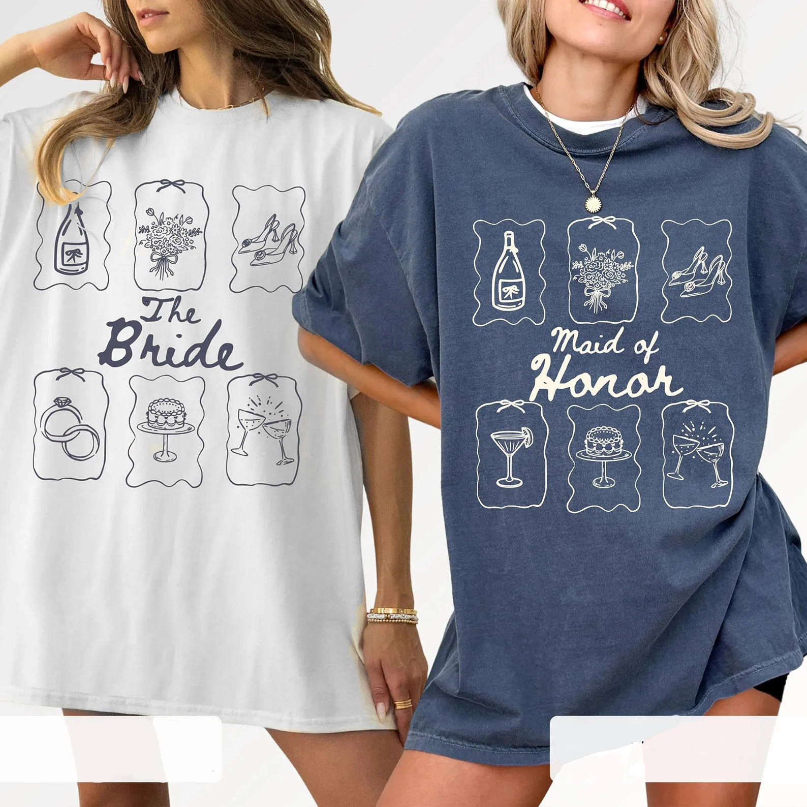 Custom Bridal Party Shirts Personalized Bridesmaid Tees Getting Ready Outfit Bridesmaid Custom Bachelorette Gift Y2K Unisex Top
