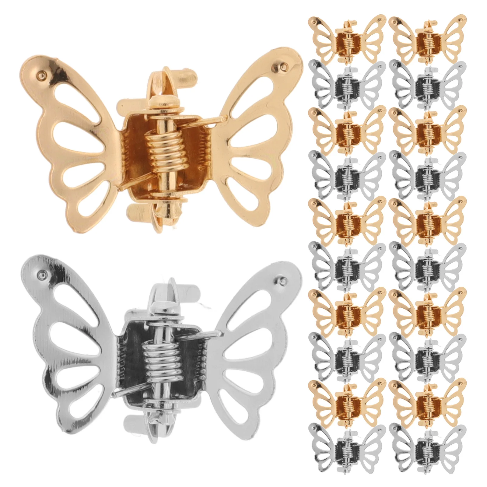 

20Pcs Mini Butterfly Hair Clips Small Metal Claw Clips for Women Side Bang Hair Styling Accessories Butterfly Barrettes
