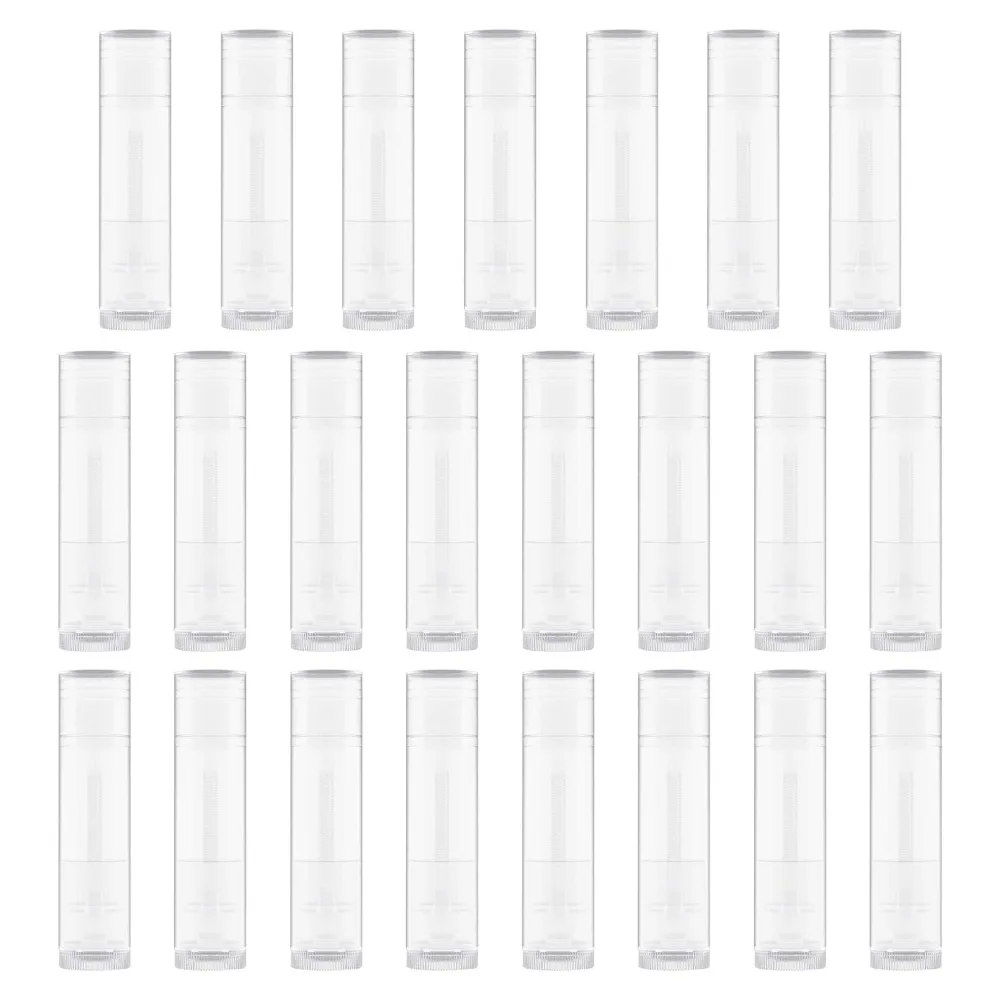 

20pcs Empty Lipstick Tubes, Lip Balm Tubes, Refillable Cosmetic Containers, for DIY Lip Gloss, Deodorant Balm, Travel (5g)