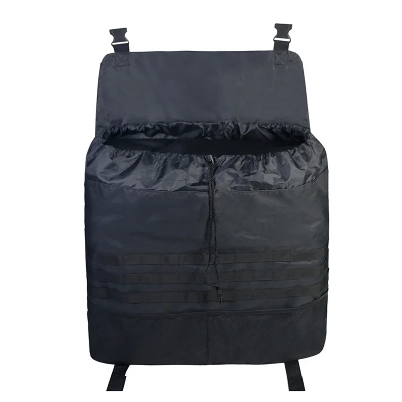 Large Capacity Spare Tire Storage Bag, Universal for Wrangler JK JKU JL JLU for Outdoor Off-Road Recovery Gear, Black