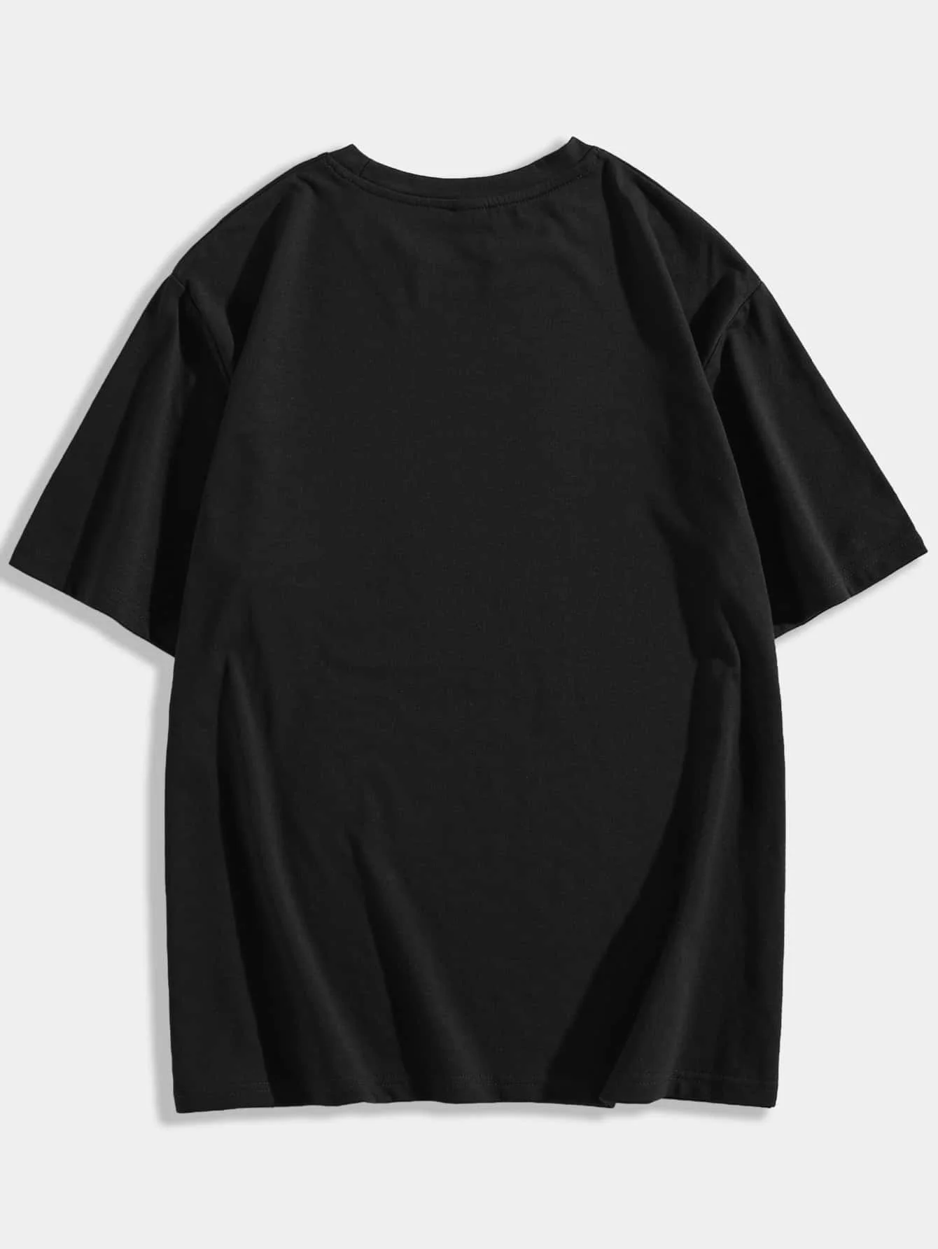 ROMWE MEN Street Life Men Letter Graphic Tee, School