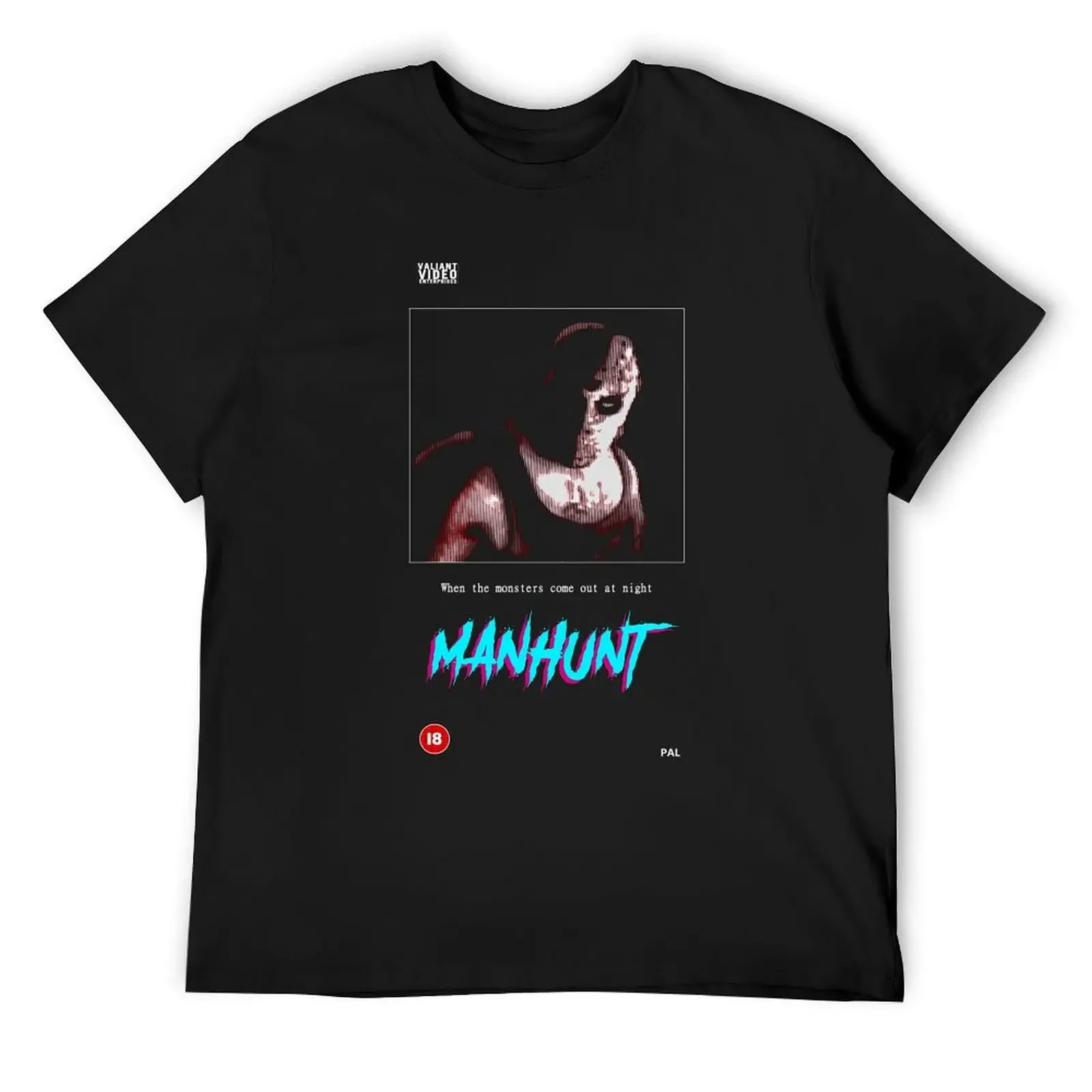 

Manhunt Vhs Movie Cover T-Shirt summer tops for a boy anime t shirts mens graphic t-shirts pack
