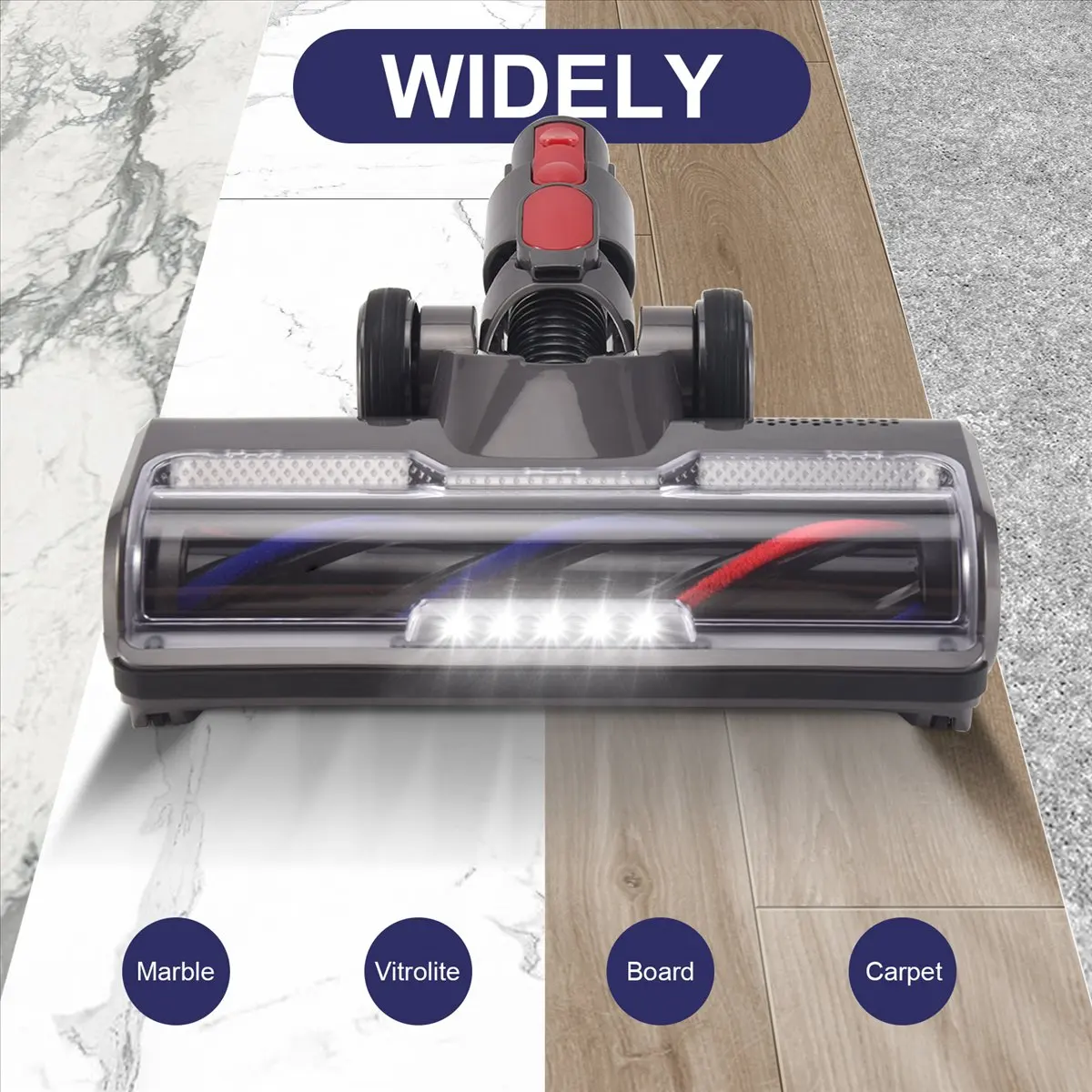 

[A25M] Electric Brush with Direct Drive for Dyson V7 V8 V10 V11 V15 Electric Brush Accessories Vacuum Cleaner Floor Nozzle