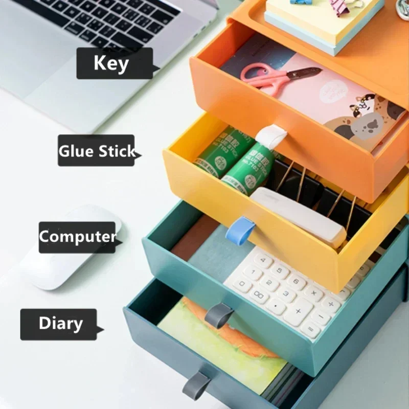 Jewelry Organizer Storage Box Stackable Cosmetics Desktop Stationery Desk Storages Box Drawer Dormitory Desk Storage Organizer