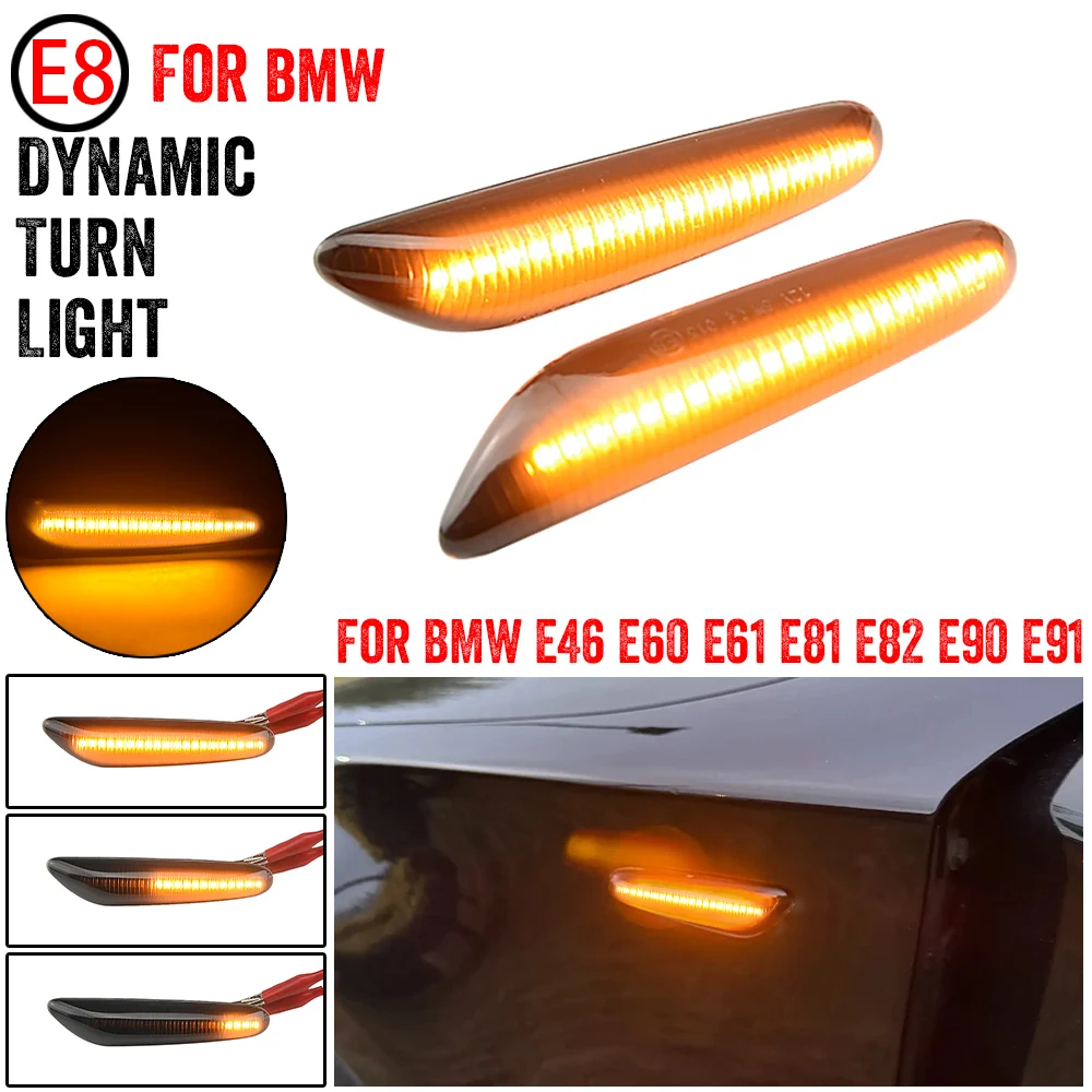 

Car Lights For BMW E46 E36 E60 E61 E90 E92 X1 E84 X3 Led Dynamic Turn Signal Light Side Fender Marker Sequential Blinker Lamp
