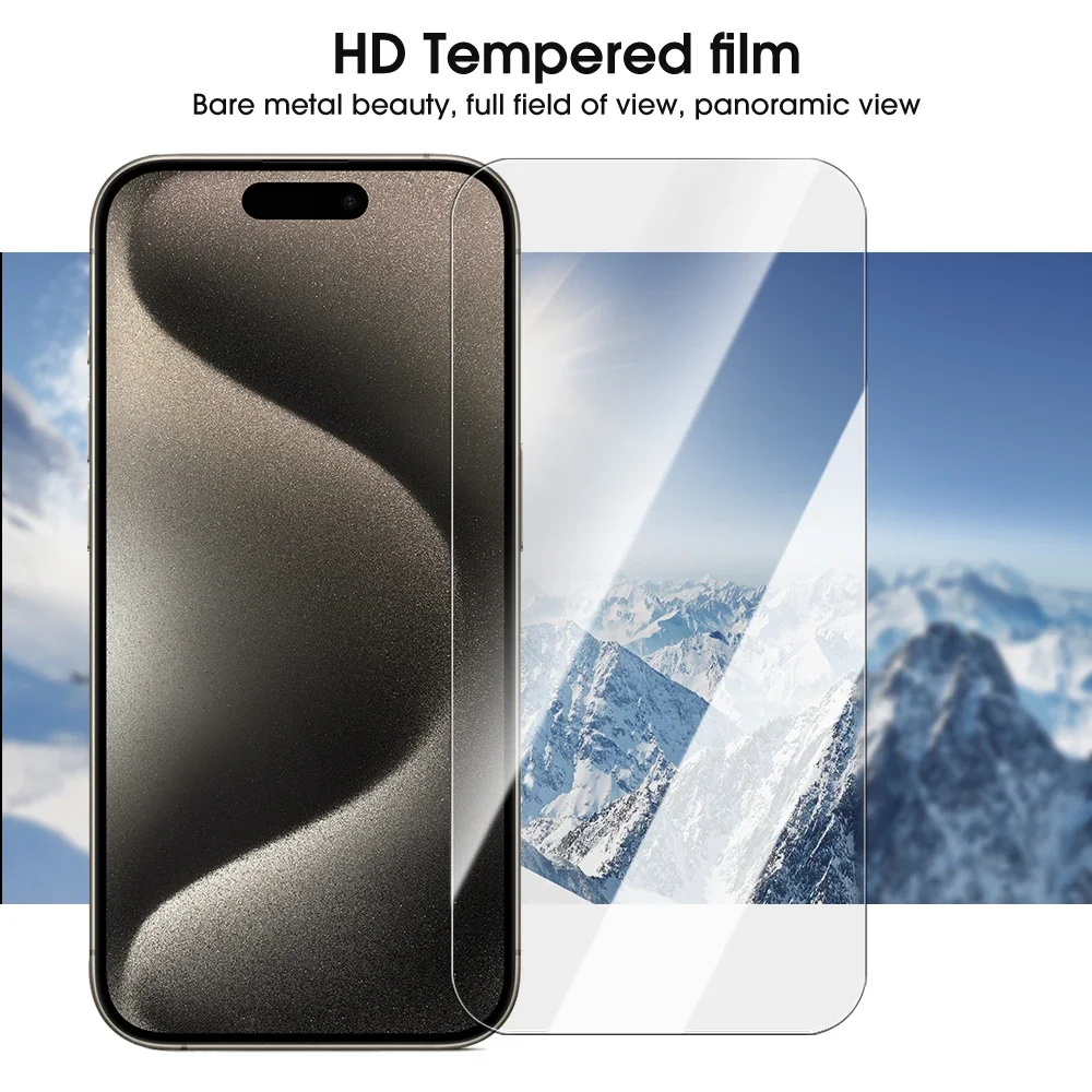 Voll klare gehärtete Glas folie für iPhone 16 16plus 16pro max Displays chutz folie kratz festes HD-Schutz glas zubehör