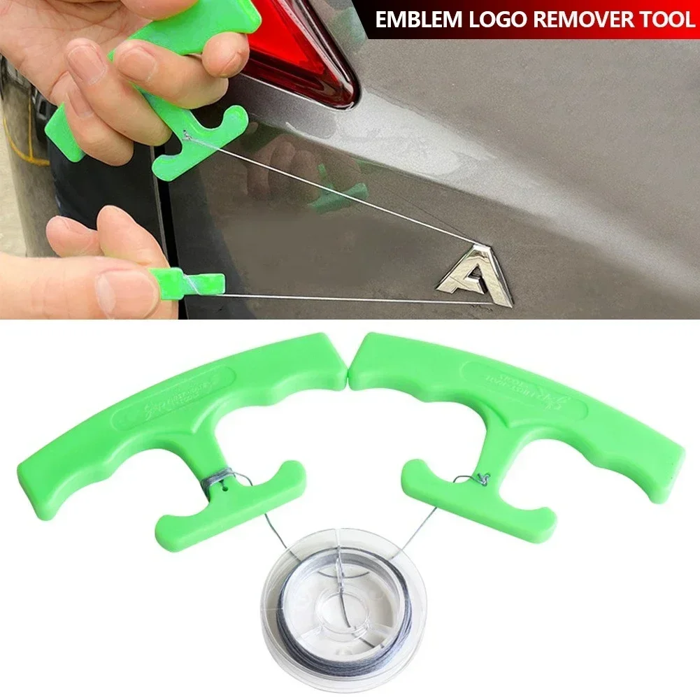 Universal Car Surface Logo Removal Tool Vinyl Wrap Signs Mark Peeling Metal Sticker Emblems Disassembly Thread Knifeless Wire