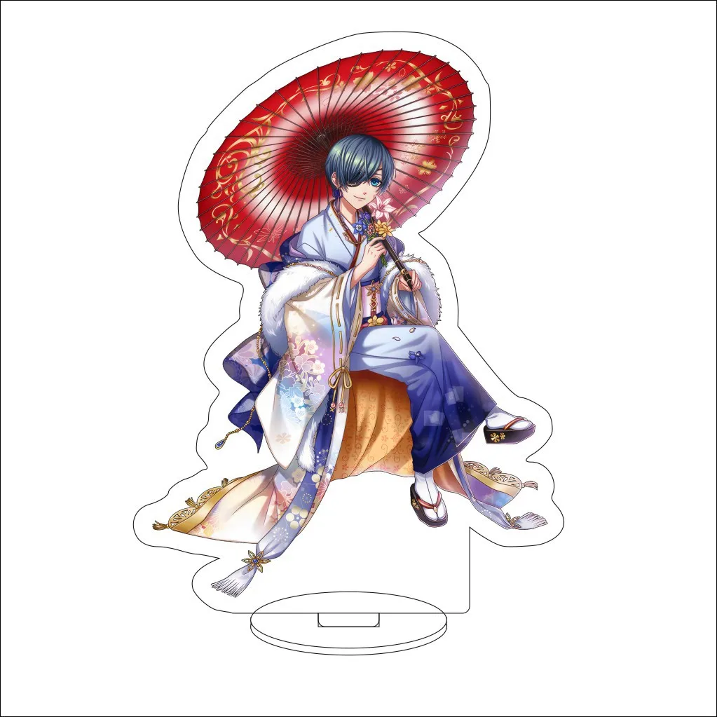 16CM Anime Black Butler Ciel Phantomhive Sebastian Michaelis Cos Acrylic Figure Stand Ornaments Chrismas Gifts - view 2