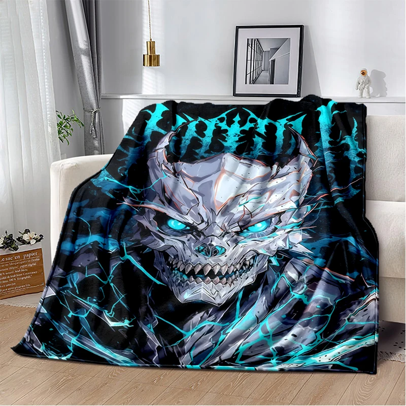 

3D Kaiju No.8 аниме мультфильм мягкое фланелевое одеяло для кровати, спальни, дивана, пикника, одеяло для покрытия, офисного подарка для детей