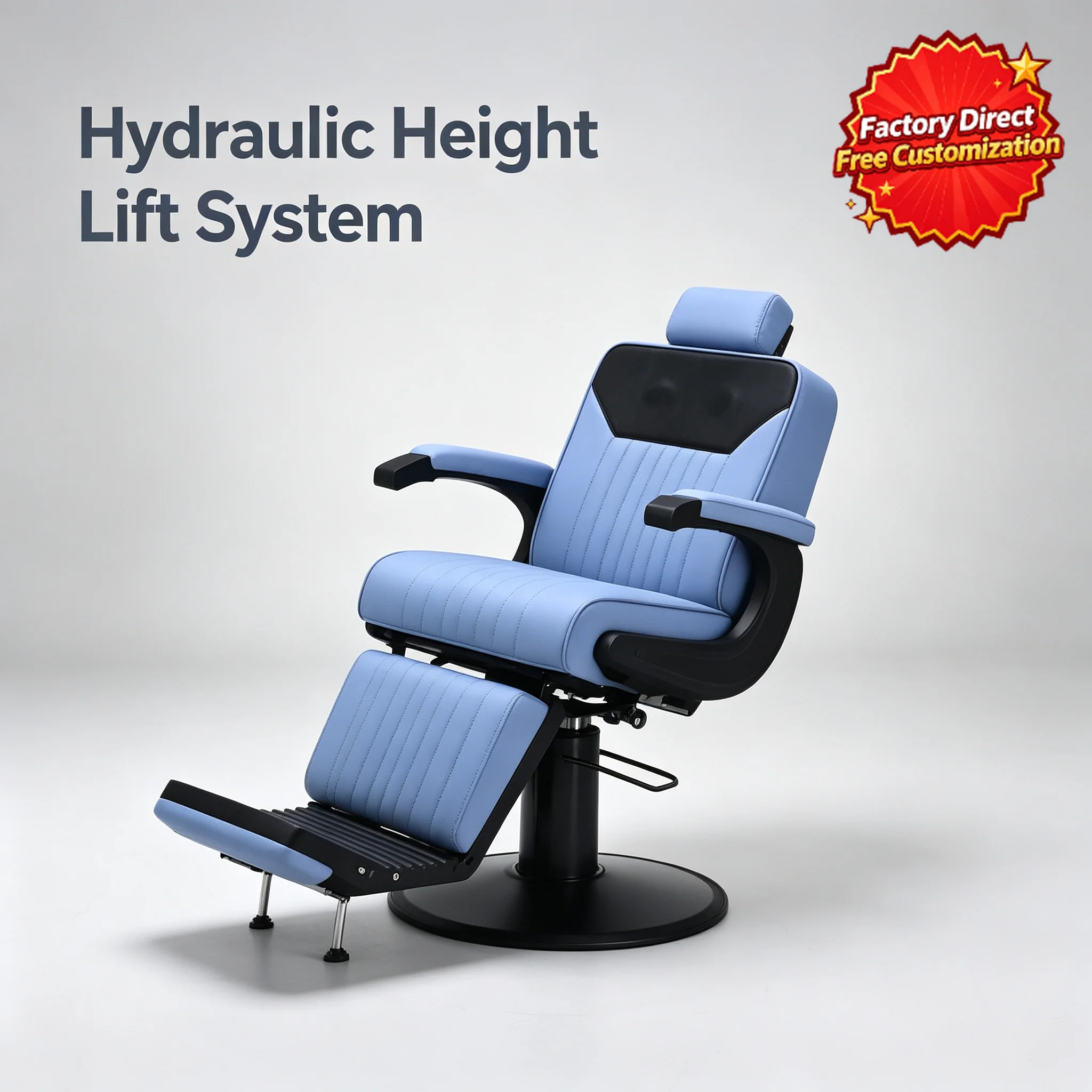 Barber Chair 360° Rotatable Reclining Salon Chair for Hair Cutting Styling Beauty Salon Furniture
