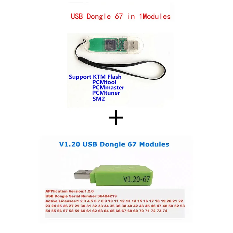 

V1.21 V1.20 69 USB Dongle For PCMmaster ECU Chip Tuning Tool With 69 Modules PCM FLASH Tool/SM2 PRO ECU Programmer Tools 2PCS