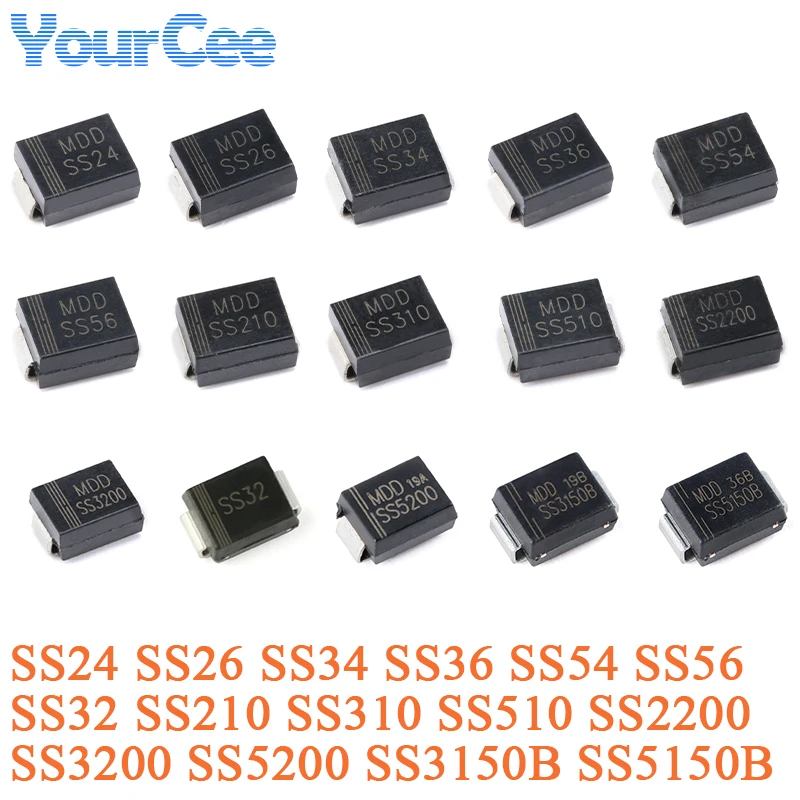 50-шт-ss24-ss26-ss34-ss36-ss54-ss56-ss210-ss310-ss510-ss2200-ss3200-ss32-ss5200-ss3150b-ss5150b-smb-do-214aa-smd-диод-Шоттки