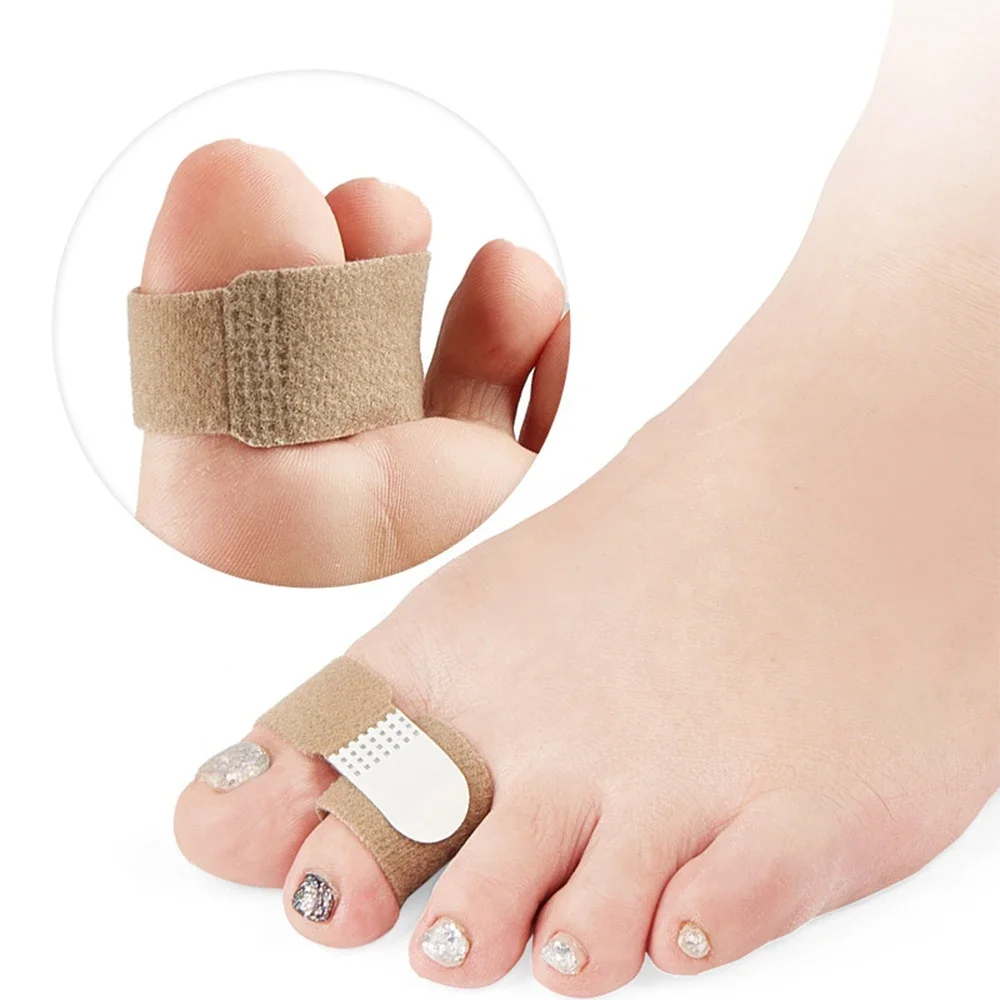 Toe Finger Straightener Hammer Toe Tape Hallux Valgus Corrector Bandage Toe Separator Splint Wraps Foot Care Supplies New