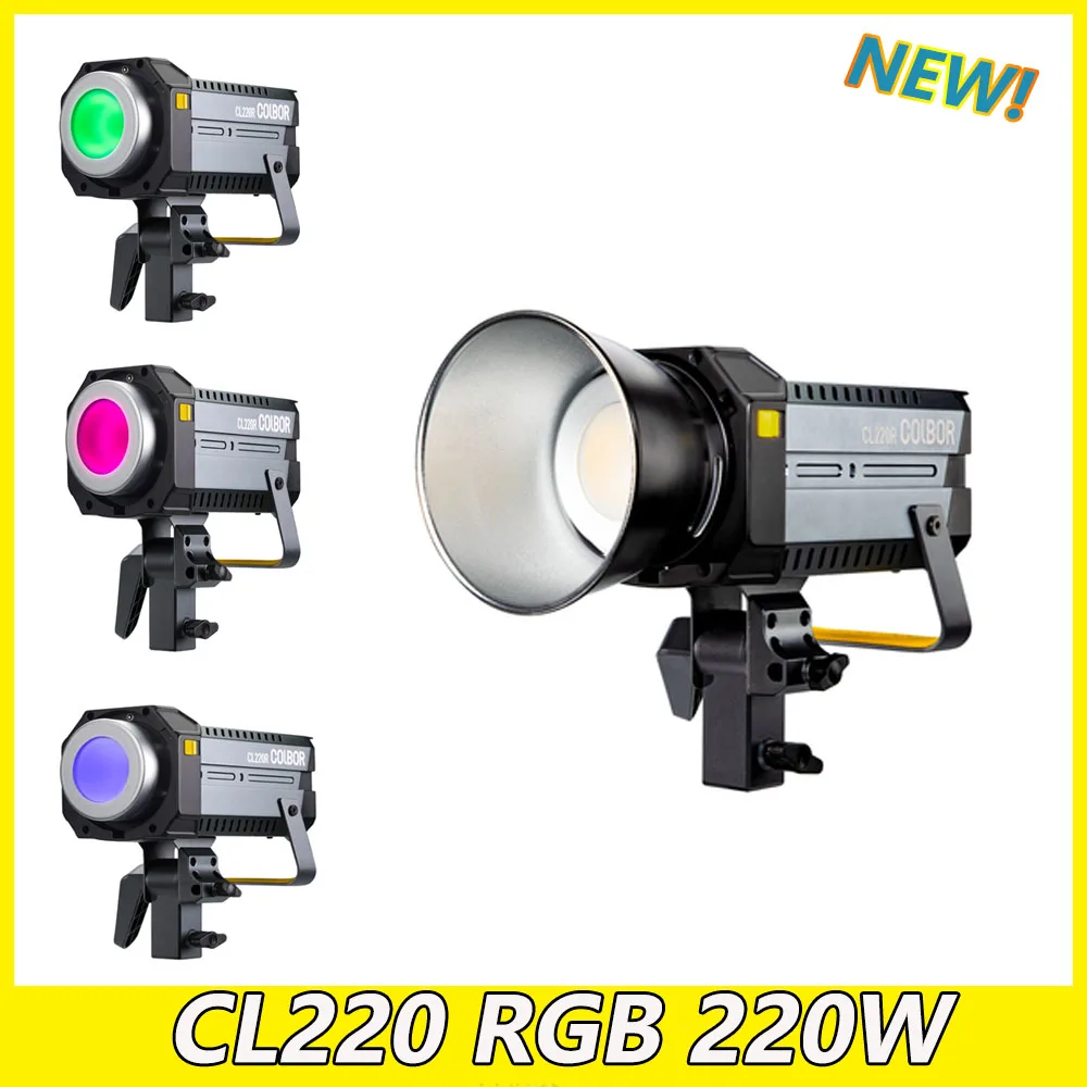 

COLBOR CL220 RGB 220W Photography Light 2700K-6500K Studio Lamp APP Control Bowens Mount For Video Studio Photo Live Streaming