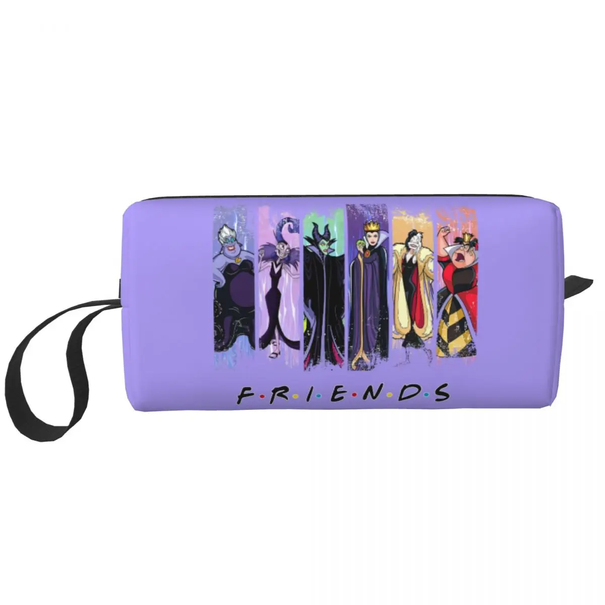 

Custom Cute Villains Friends Travel Toiletry Bag for Women Makeup Cosmetic Bag Beauty Storage Dopp Kit