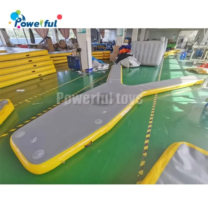 Y-vorm drijvend waterplatform jacht- en bootdok parkeerstation opblaasbare Y-ponton