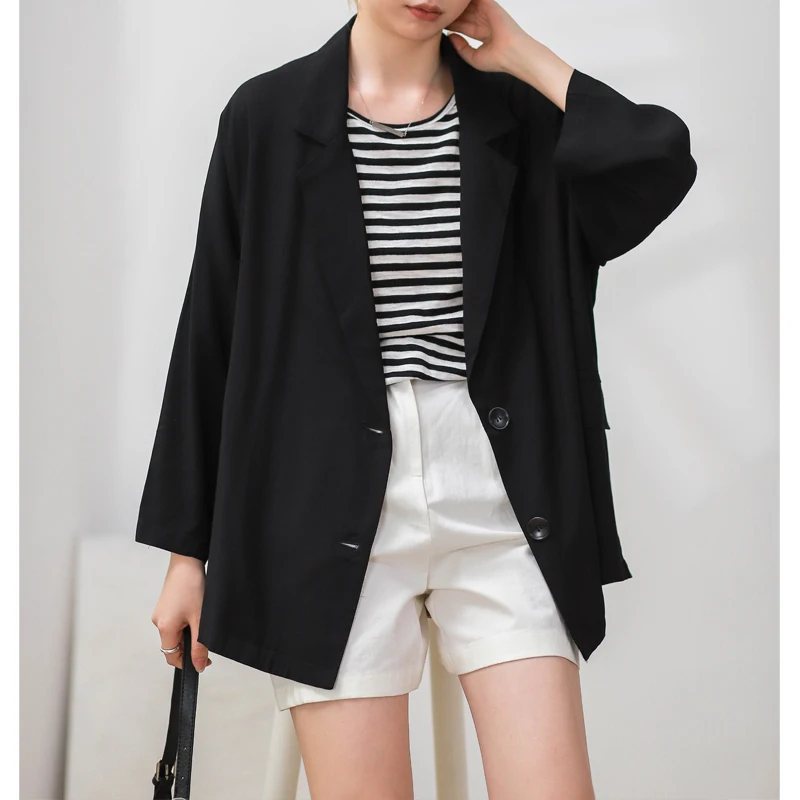 

Мужской пиджак Phil Dan Spring Summer универсального свободного кроя с двойными карманами, однотонный, средней длины, размер L