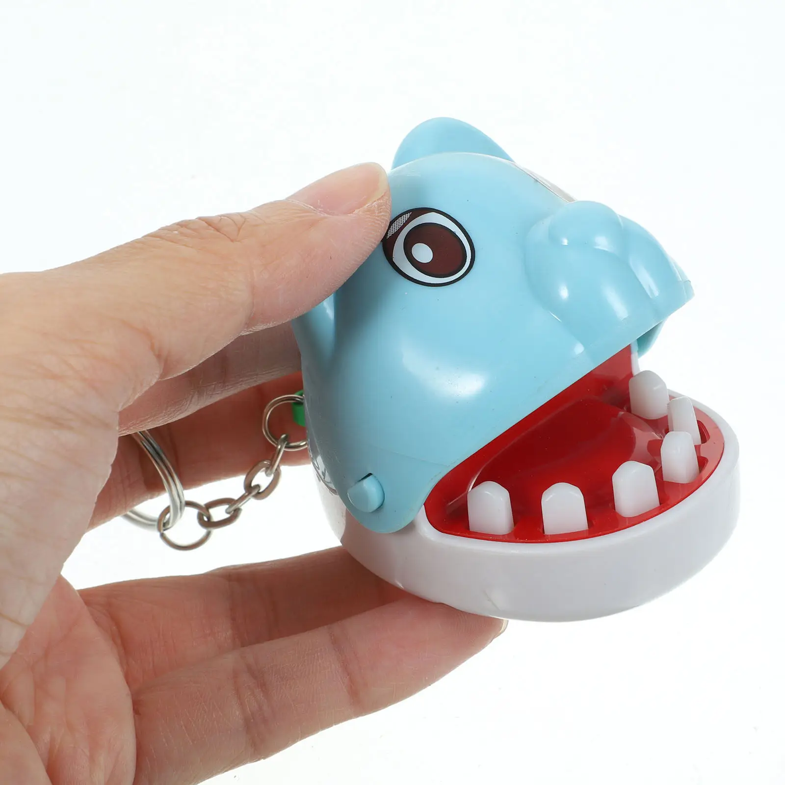

2 Pcs Creative Toy for Kids Keychain Animal Keyring Children Fun Toys Dog Finger Games Biting
