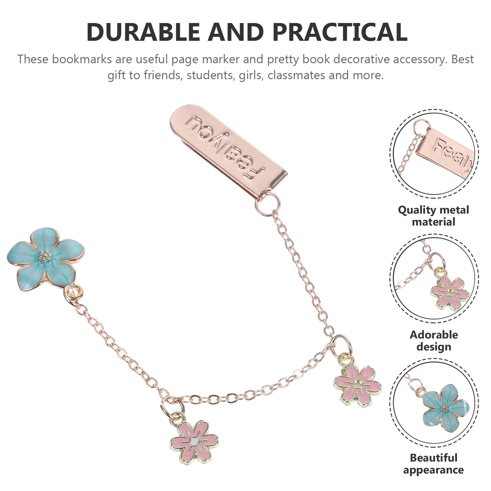 

Bookmark for Women Creative Stationery Cute Bookmarks Pendant Vintage Metal