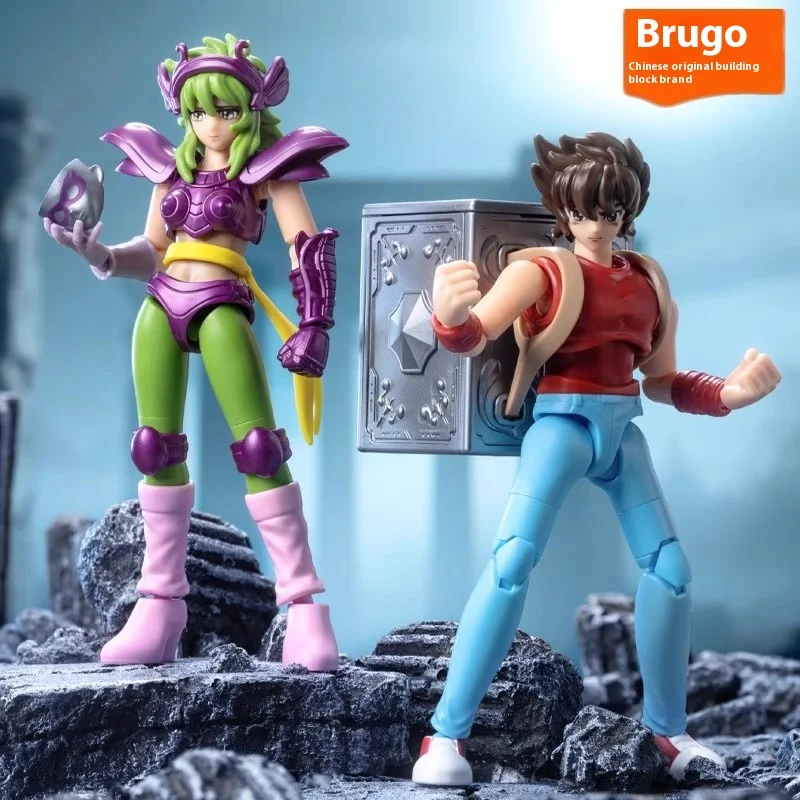 Blokees Saint Seiya Galaxy Version 2 شخصيات الحركة Camus Hoyoga Dohko Milo Shiryu Pegasus Nachi أنيمي التماثيل لعب الاطفال الهدايا #5