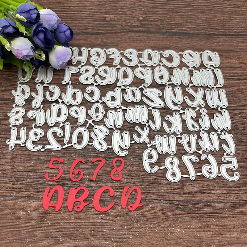 26 letters and numbers Card Border Metal Cutting Dies Stencils For DIY Scrapbooking Decorative Embossing Handcraft Template