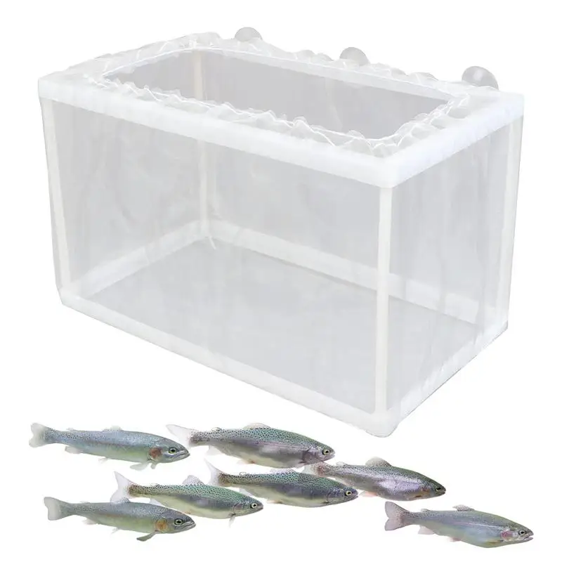 Caja para cría de peces con succión, incubadora de acuario, caja de malla, red de separación de peces juveniles, caja incubadora de tanque, incubadora para freír, bricolaje