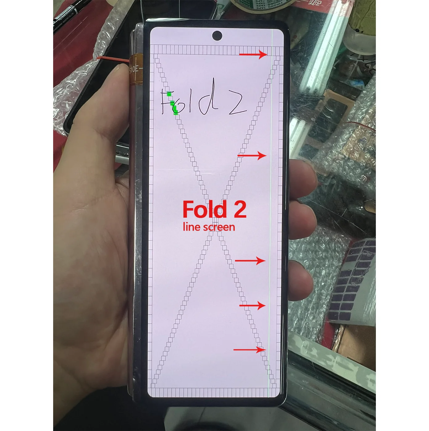 With Small Defect AMOLED LCD Screen for Samsung Z Fold 2 SM F916 Z Fold2 F9160 F916B F916W F916U Digitizer Assembly Touch Screen