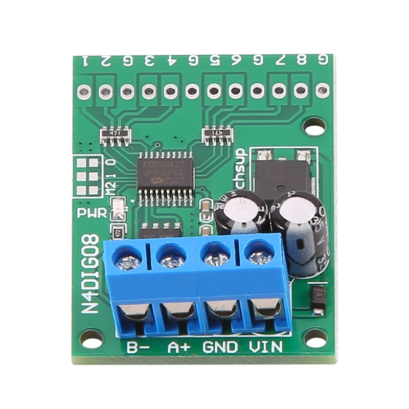 8Ch Input/Output Digital Switch TTL LvTTL CMOS RS485 IO Control Module Modbus Rtu Board for PLC Relay, (No Pin)-ABLL