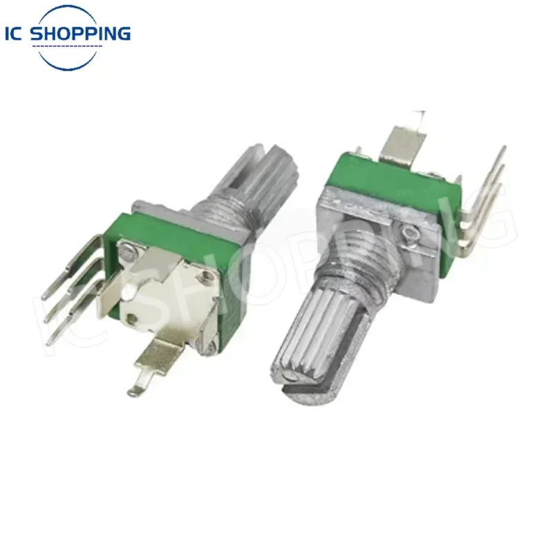 10PCS RK097 Potentiometer Vertical Single Link Shank Linear B250K B10K B20K B50K B100K B500K B1M Logarithmic A10K A500K A100K