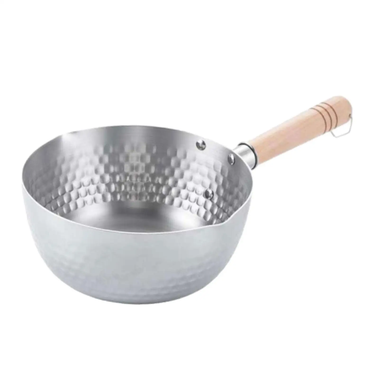 Saucepan with Wood Handle Small Milk Pot Multipurpose Thicken Easy Clean Soup Pot Stovepot for Camping Teahouse Home Use Hotel