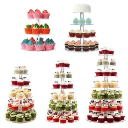 3/4/5/6/7 Tiers Round Cake Stand Transparent Acrylic Cupcake Dessert Display Holder Wedding Birthday Party Decoration Stand Mold