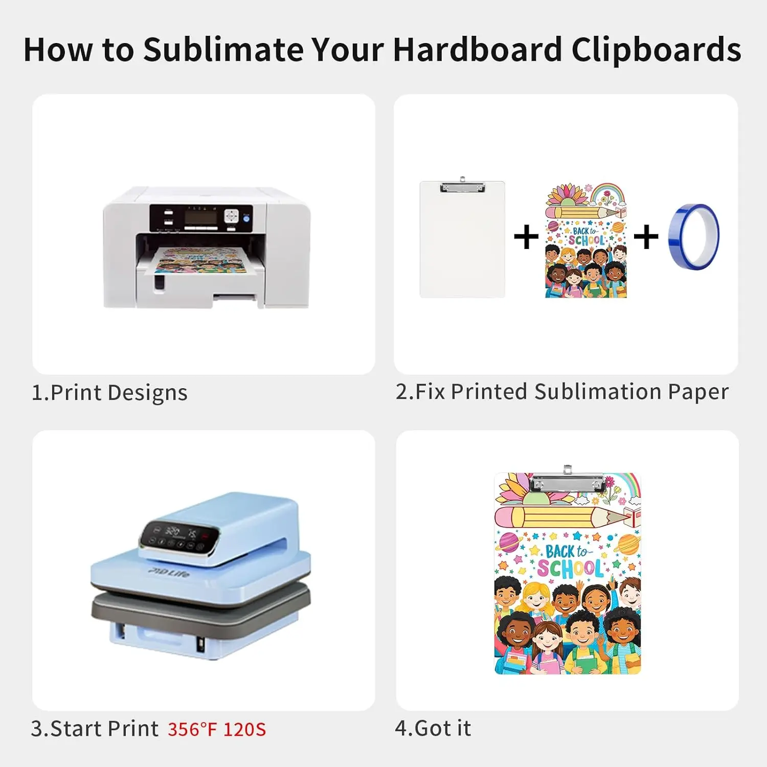 6pcs 승화 하드 보드 MDF 클립 보드 흰색 빈 A4/A5 열전달 인쇄 로고 이미지를위한 쓰기 부목 필드 홀더