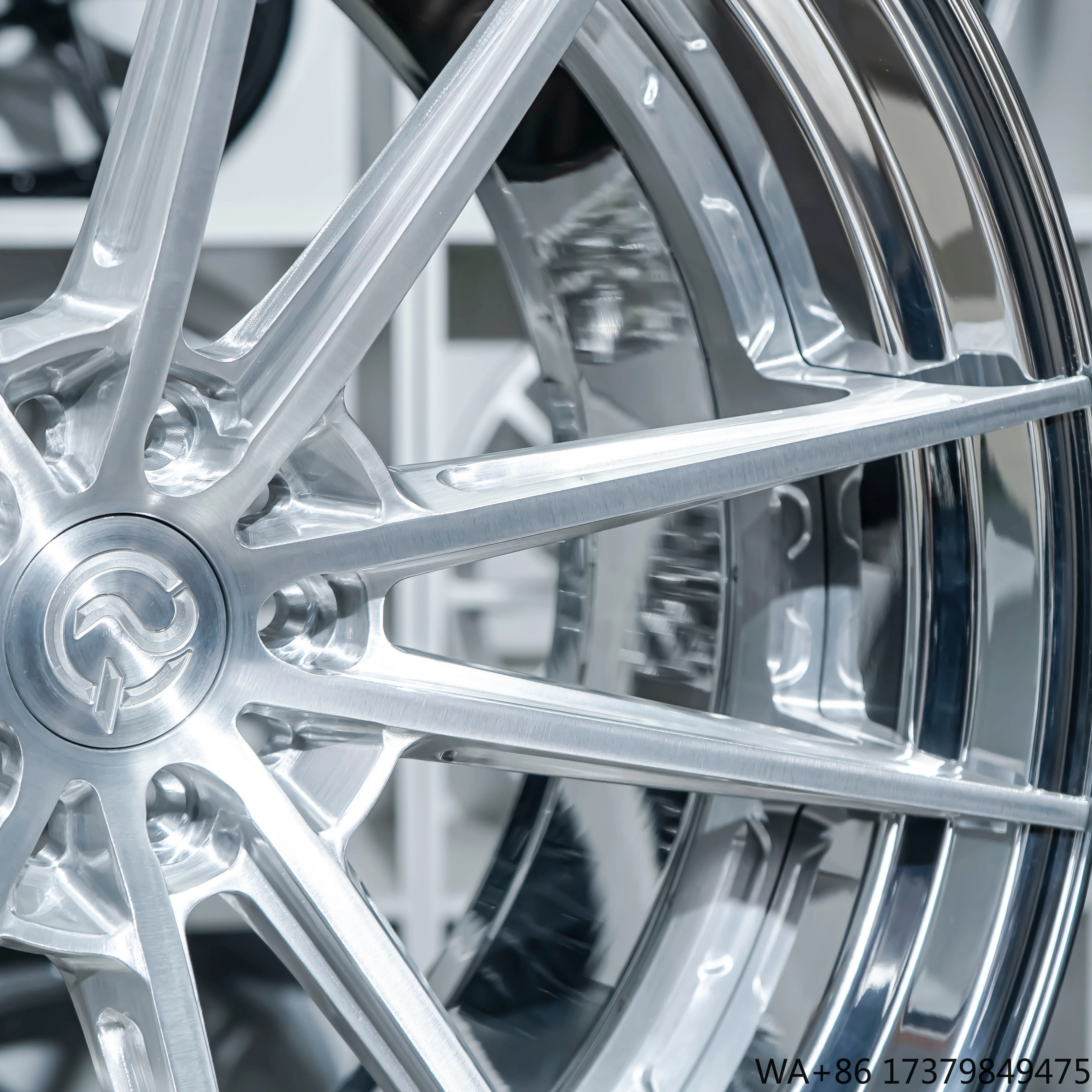 

PQ Custom Alloy Forged Rims 5 Holes 5*114.3 Brushed Silver Face Polished Barrel Passenger Car Forged Wheels