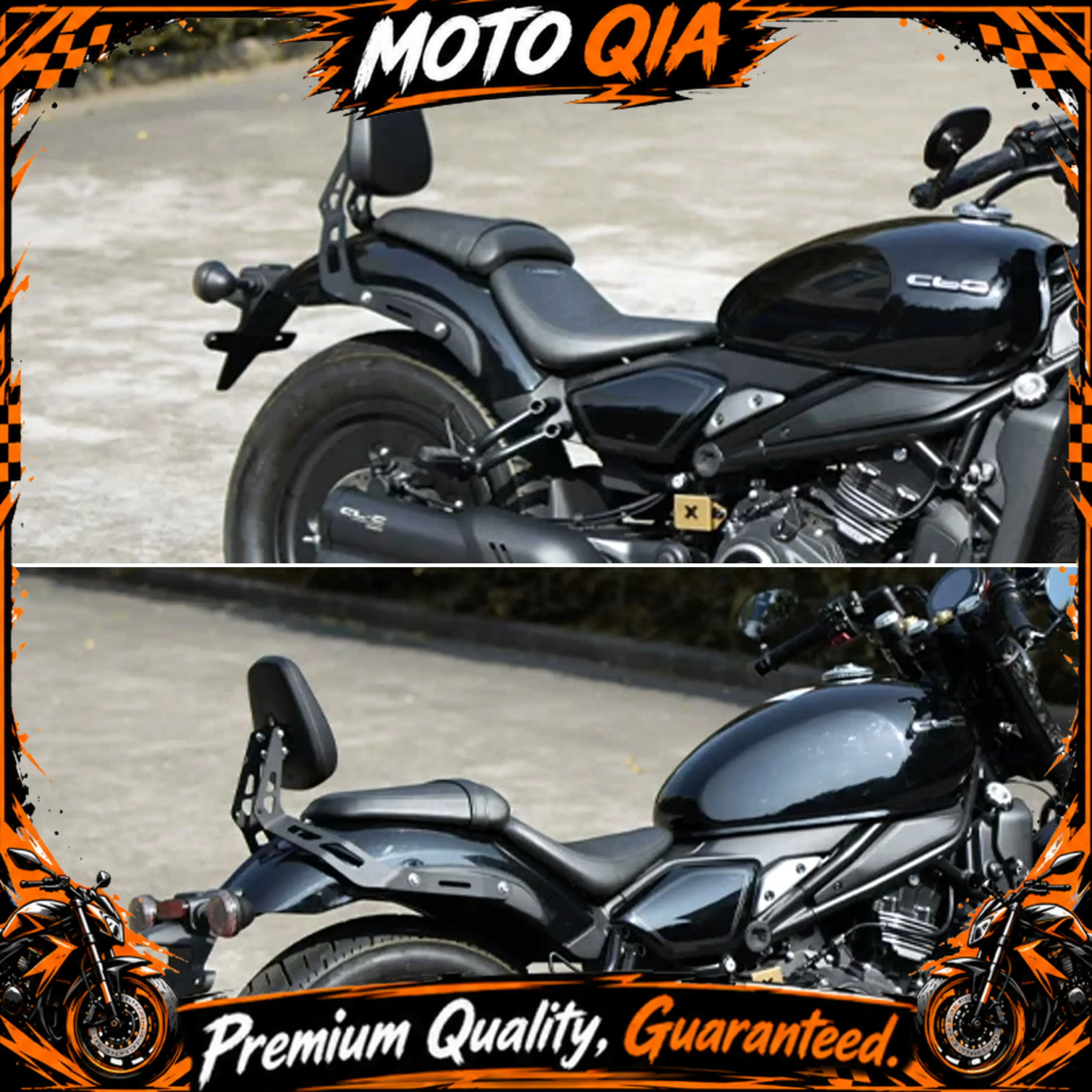 For CFMOTO 450CLC CLC450 250 CLC Motorcycle Rear Seat Backrest Support Saddle Leather Seatback Cushion Pad Modified Accessories