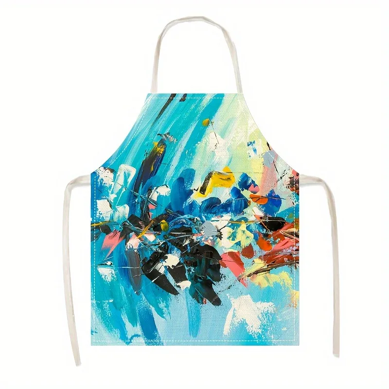 Immagine 5: Grembiuli vibranti per pittura a olio astratta: grembiuli da cucina artistici per cuocere al forno e cucinare in casa