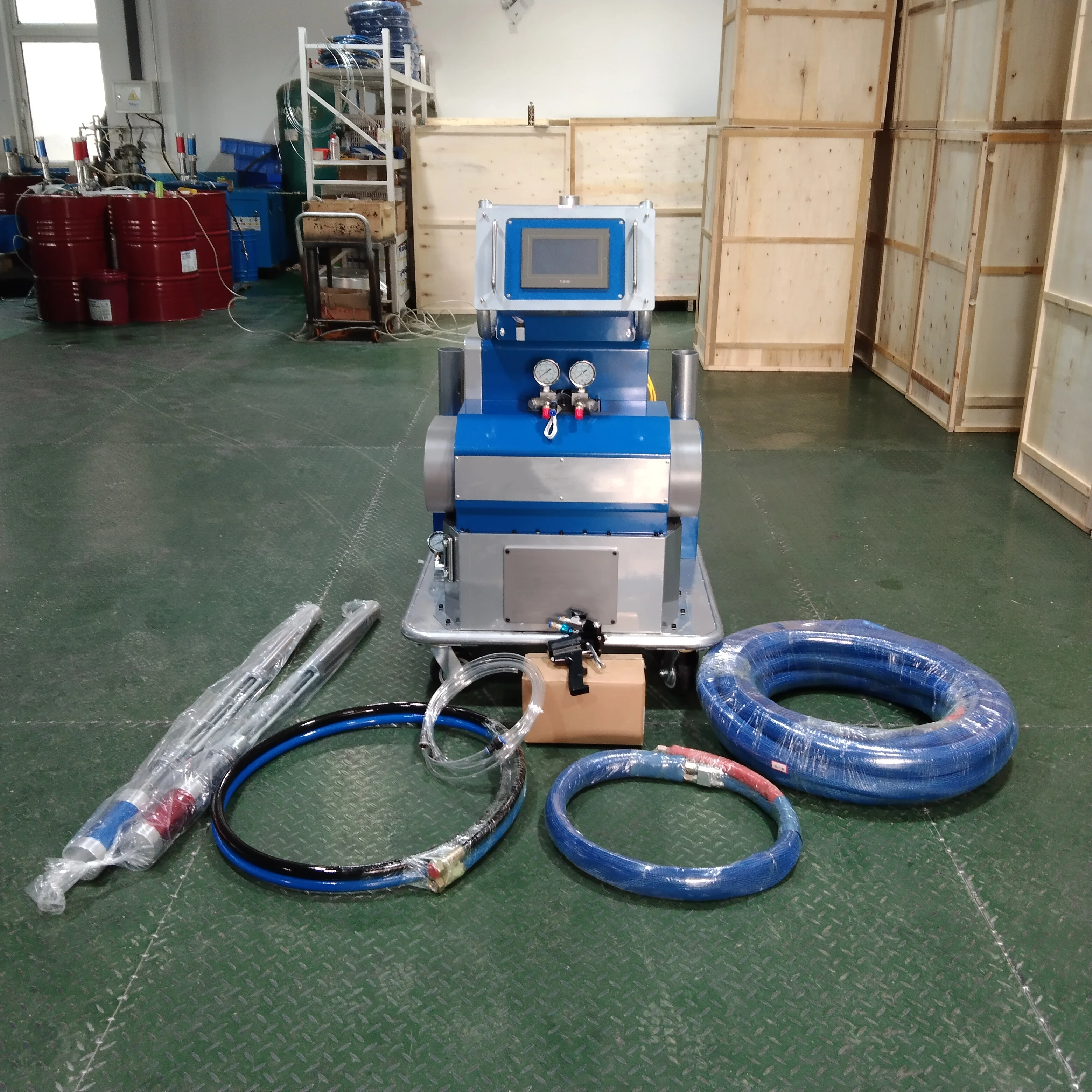 Customized PU High Pressure Industrial V6T Polyurea Polyurethane Foam Spray Machine For Truck Swimming Pool
