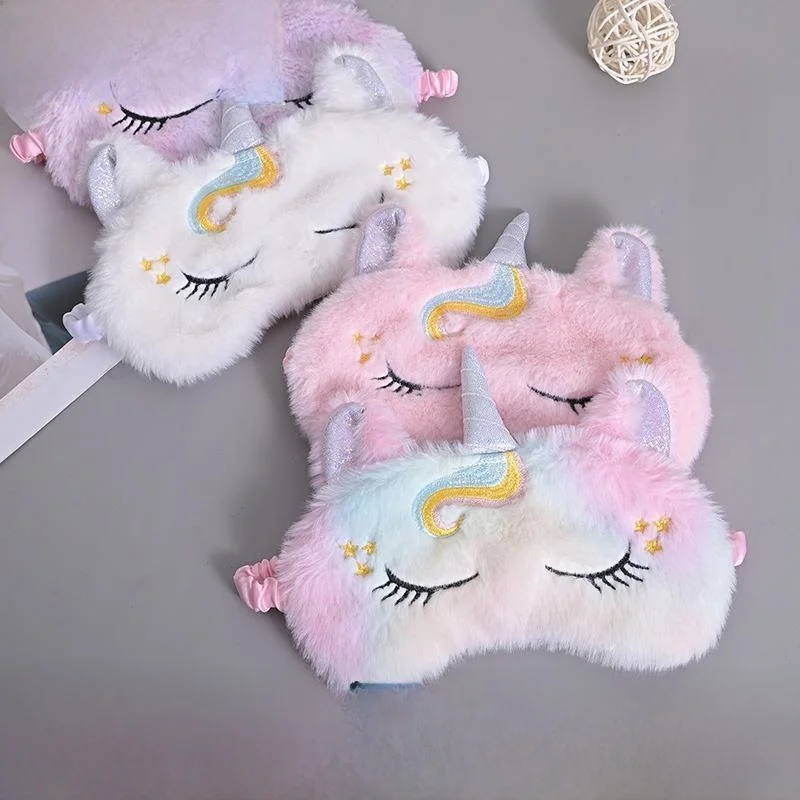 

2026 New Cute Plush Sleep Eye Mask Children's Cartoon Heatable Sleeping Eye Cover for Students Female Model 62830 95091