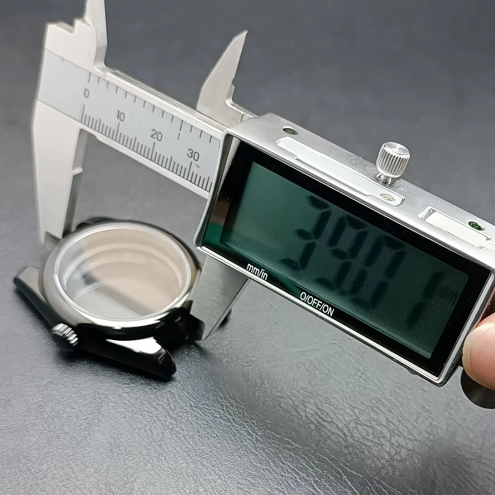 36/39 مللي متر ساعة رجالية حافظة فولاذية تناسب NH34 NH35 NH36 ساعة الطلب اكسسوارات مصقول حافظة ساعة أجزاء صندوق ساعة يد تعمل بالحركة التلقائية