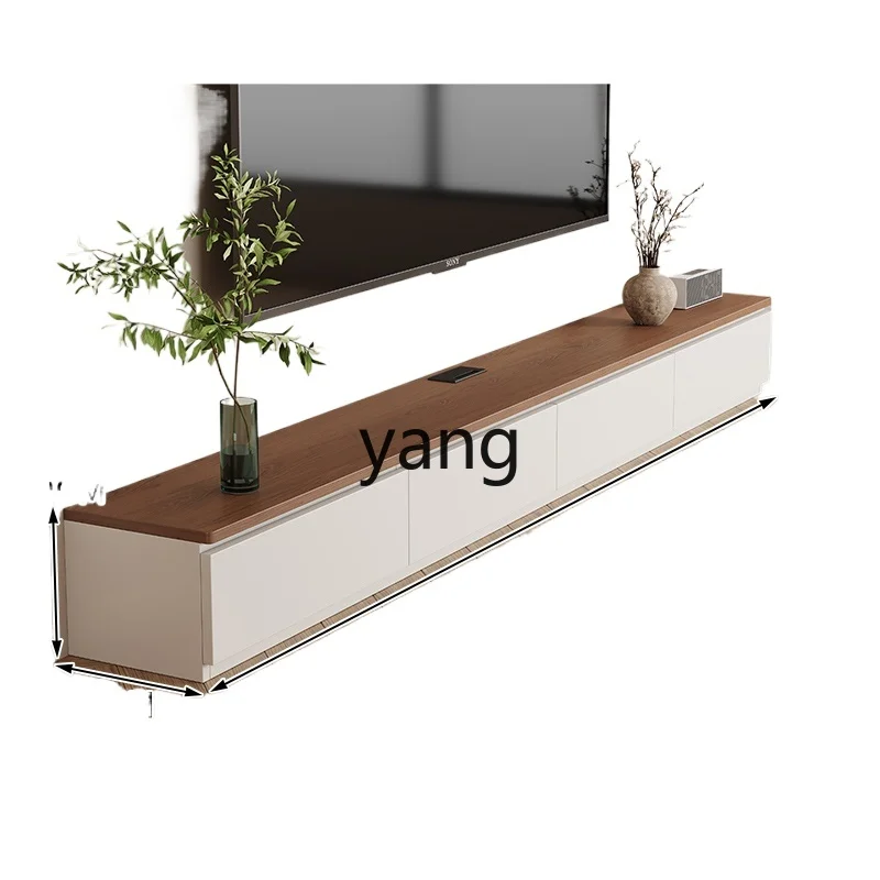 

LH solid wood medieval floating TV cabinet living room home floor storage cabinet