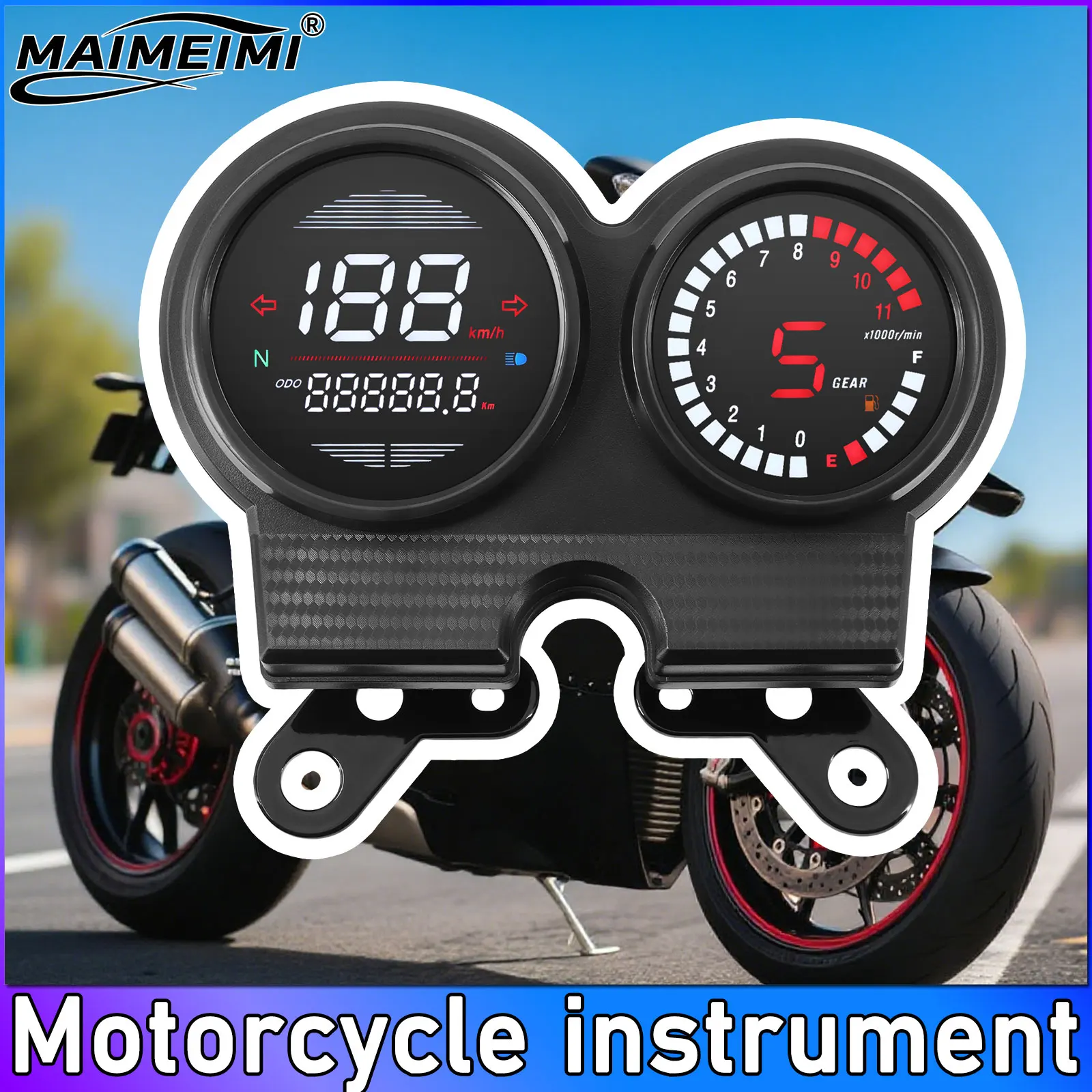 

Мотоциклетный счетчик 11000 об/мин, спидометр KMH ODO, цифровой тахометр приборной панели, одометр, измеритель уровня топлива для Honda CB125 CB125SF