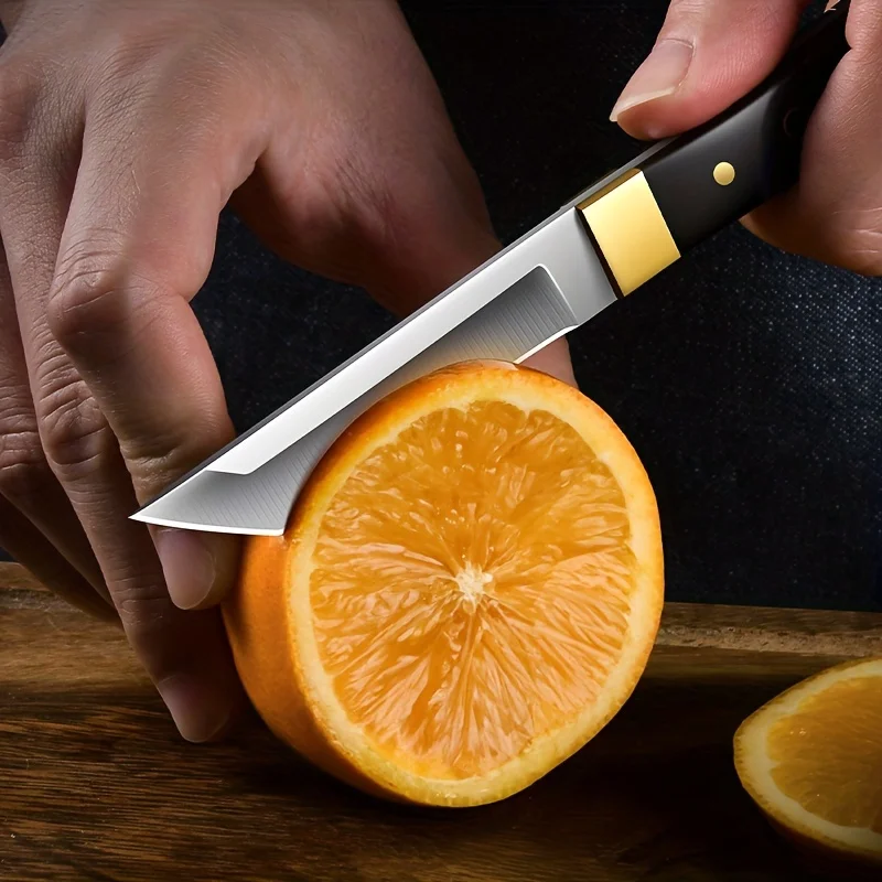 PLYS-Stainless Steel Fruit Knife With Sheath, Fruit Peeling Knife For Restaurant, Kitchen Meat Cutting Pocket Knife, For Cutting