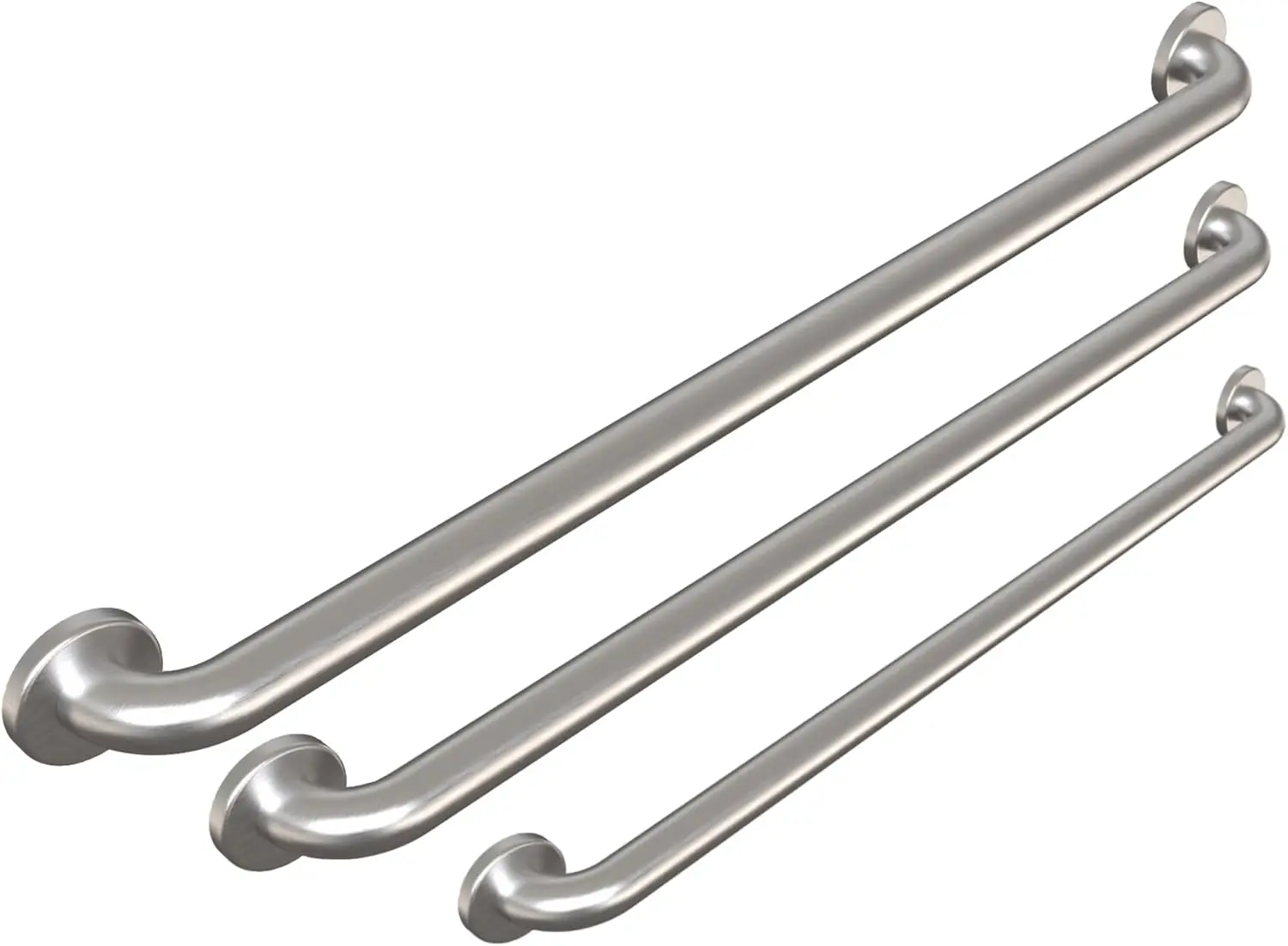 

ADA Compliant Stainless Steel Grab Bar Bundle for Commercial Restrooms - 18", 36", 42" - Pack of 3