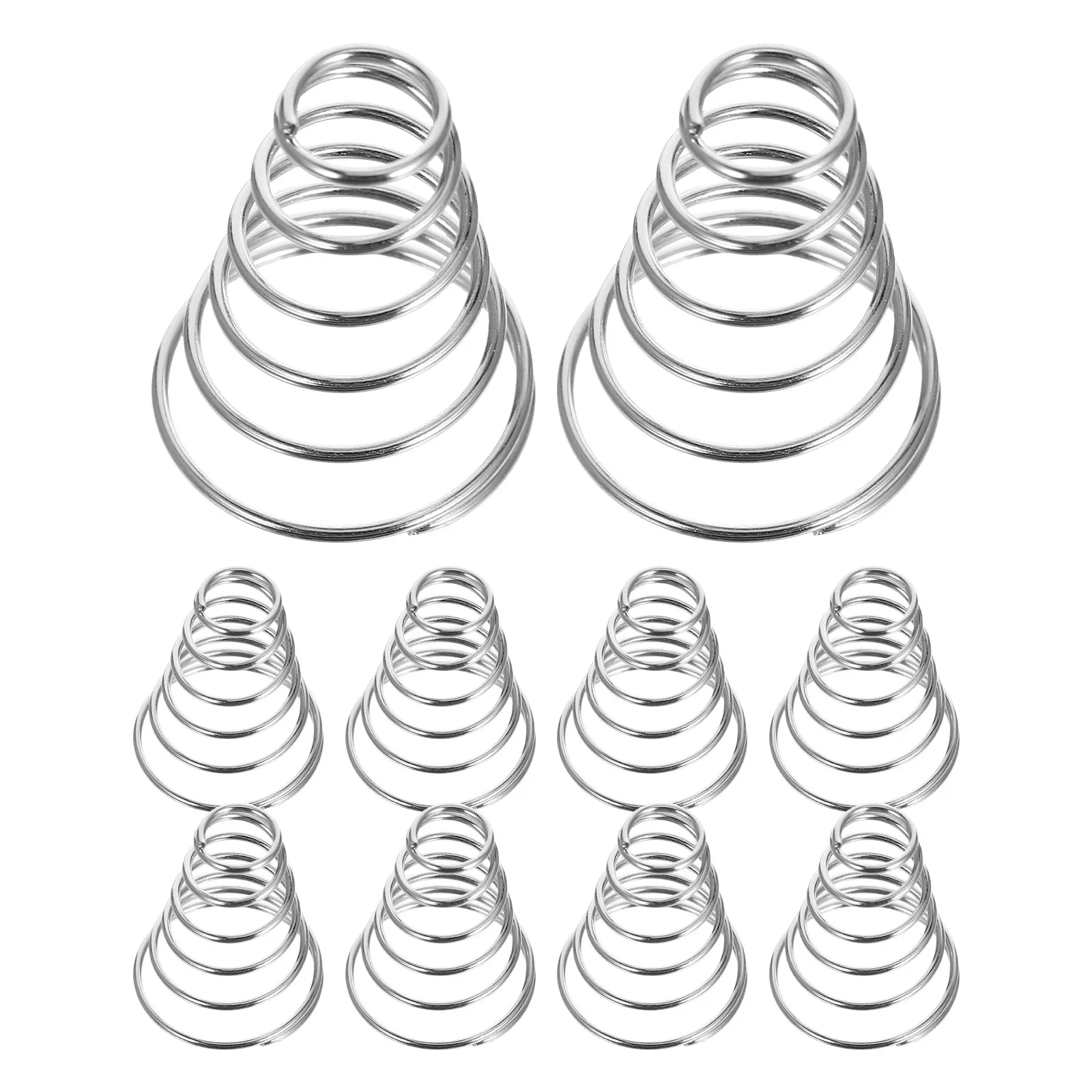 10Pcs Stainless Steel Battery Springs Tower Shape Battery Contact Spring for LED Flashlight Tail Cap Stainless Spring