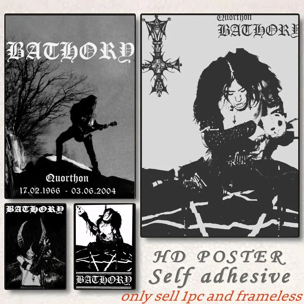 Bathory Quorthon Band Musician Poster Gift with prints Home bedroom living room decoration promotion and display