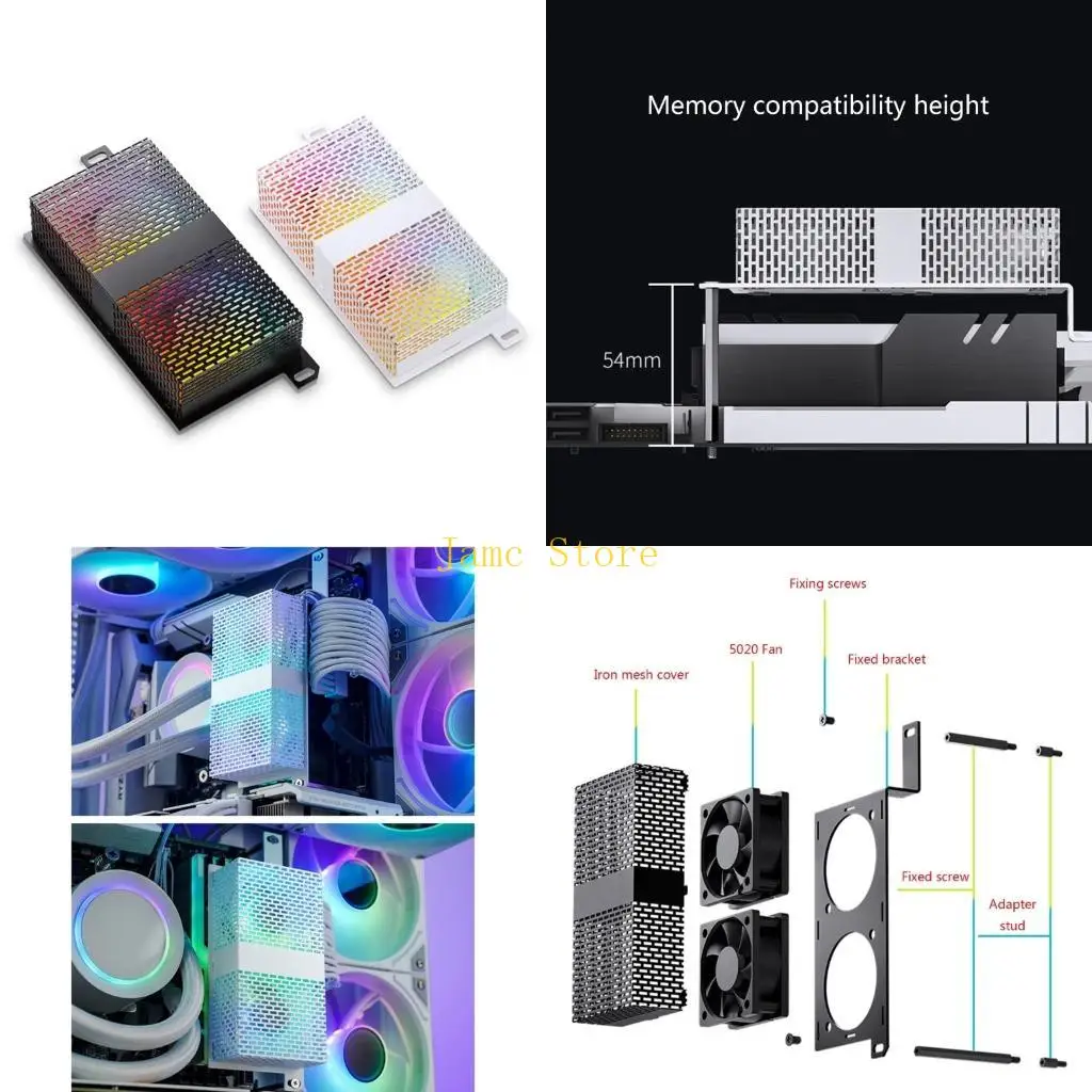 

LX0B Эффективный вентилятор охлаждения памяти для DDR DDR2 DDR3 DDR4 без помех