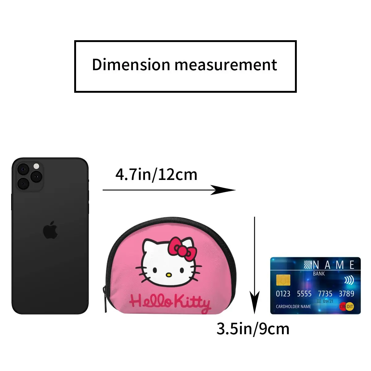 Bellissimo portafoglio Hello Kitty per ragazze bambini Fashion Sanrio Merch portamonete portamonete custodia portatile per carte d\'identità