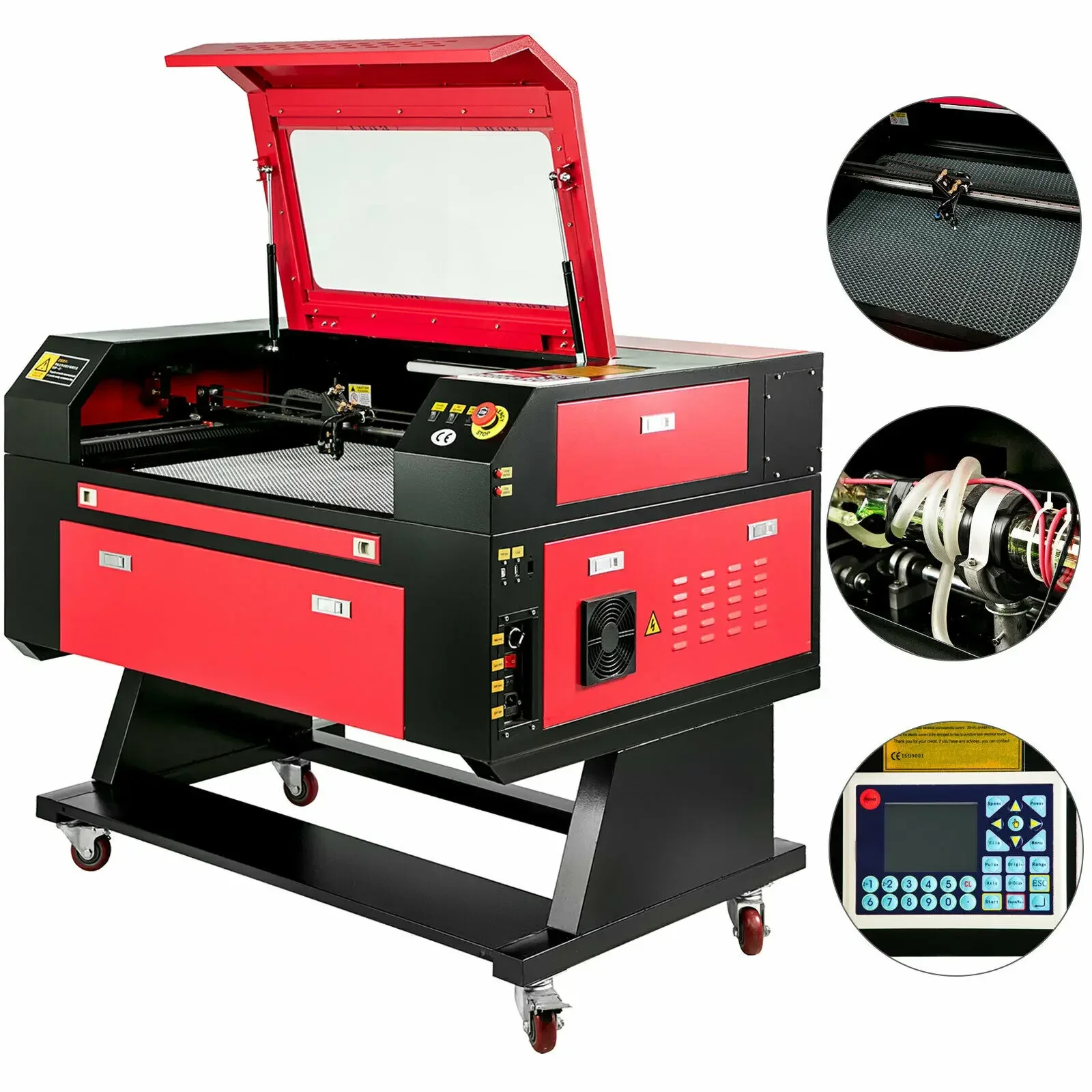 Ruida 80W CO2 Laser Engraver K80 Laser Engraving Machine CNC Cutter With Color Screen 700*500mm Woodworking For Wood Acrylic