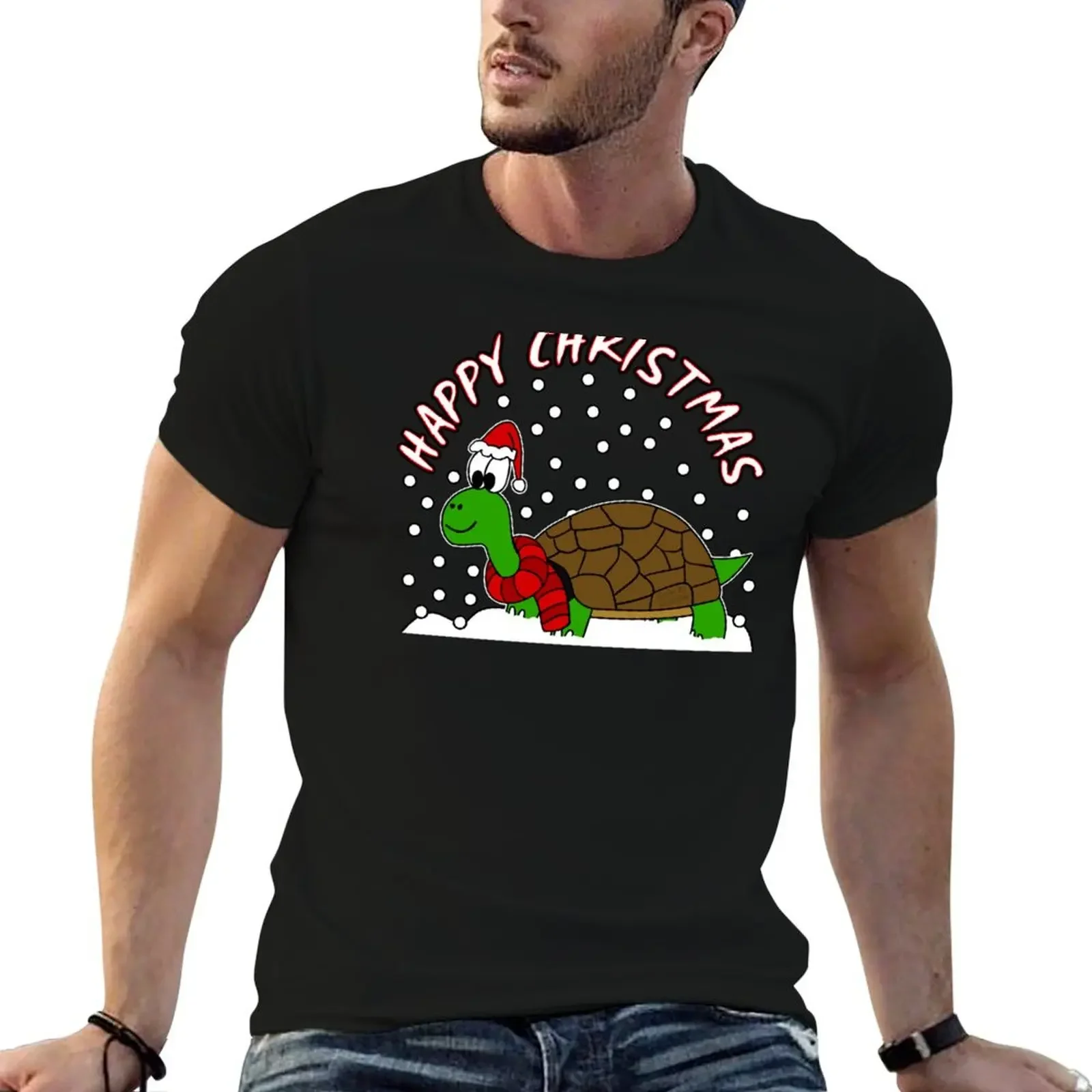 

Christmas Tortoise Reptile Nature Lover Wildlife Funny T-Shirt vintage anime shirt man clothes mens workout shirts